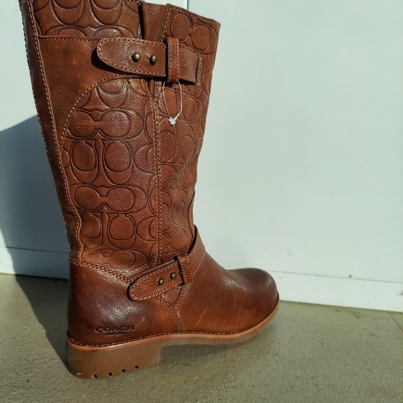 Sold Coach Virginia Brown Leather Boots - Picture 9 of 9